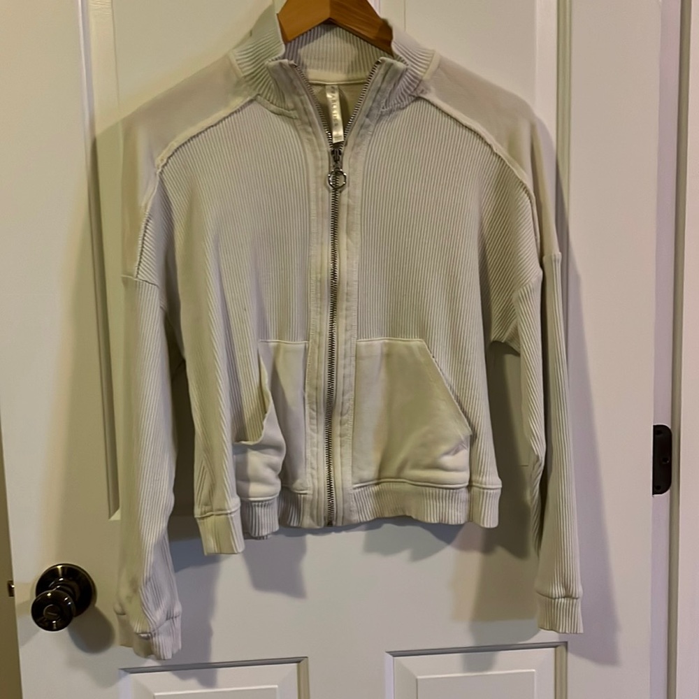 Cream Fabletics zip up